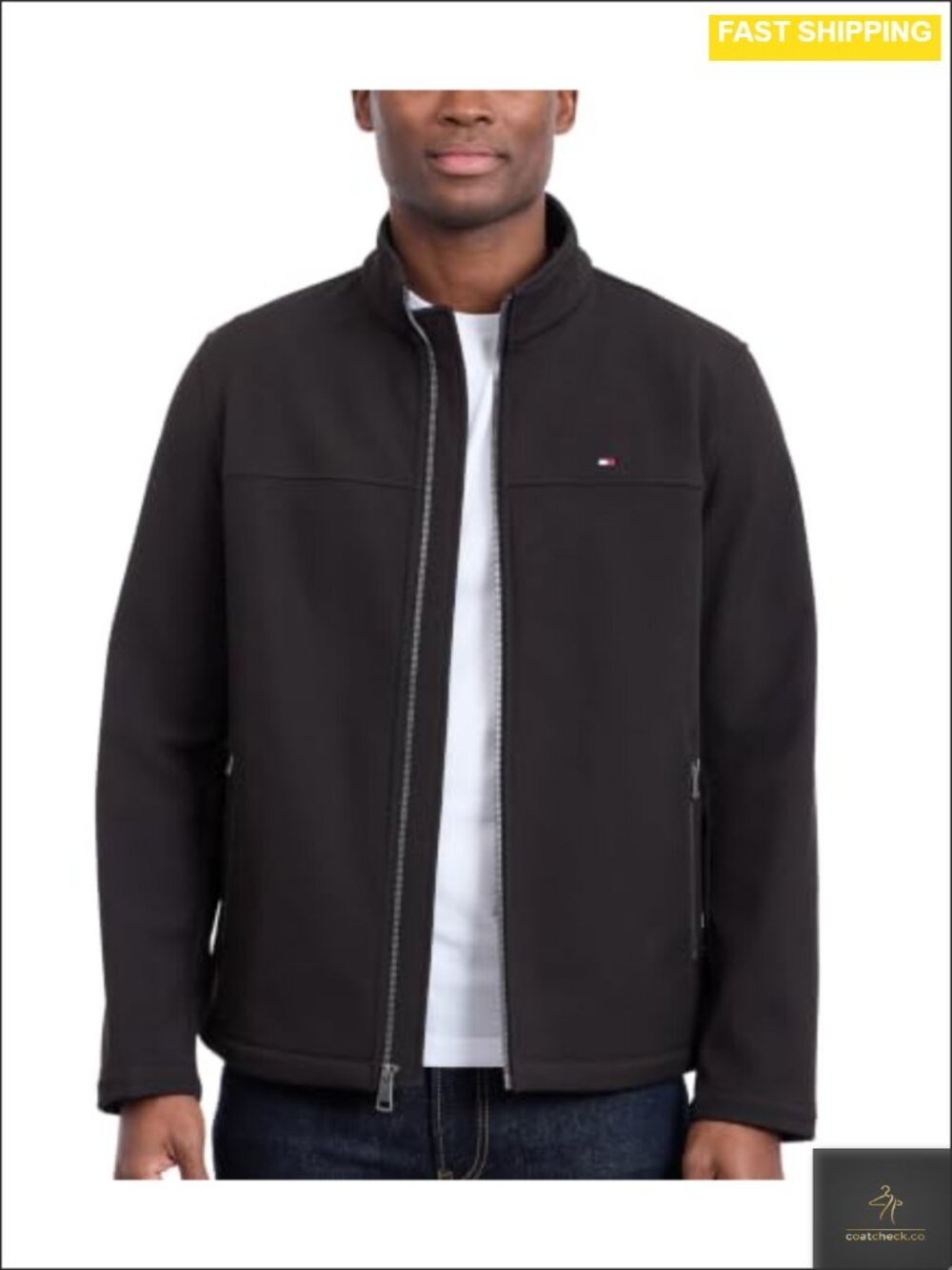 Men's Active Soft Shell Jacket Water Resistant Fleece Lined Windbreaker